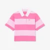 Bawełniana koszulka Polo w stylu rugby w paski, oversize
