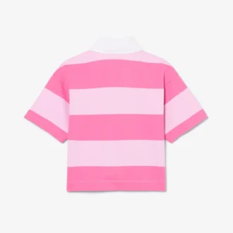 Bawełniana koszulka Polo w stylu rugby w paski, oversize