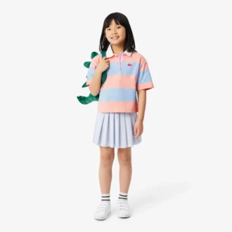 Bawełniana koszulka Polo w stylu rugby w paski, oversize
