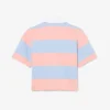 Bawełniana koszulka Polo w stylu rugby w paski, oversize Bawełniana koszulka Polo w stylu rugby w paski, oversize