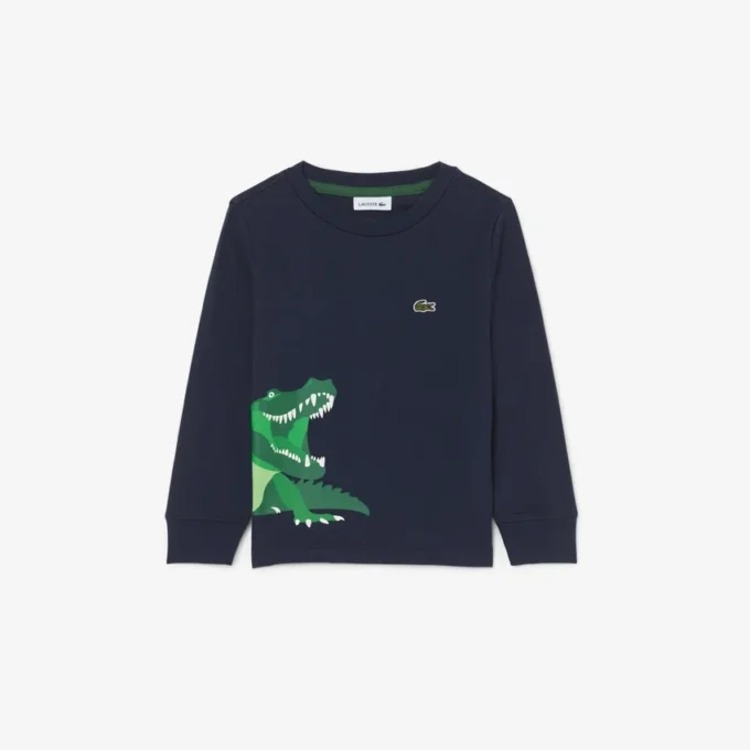Bawełniany T-shirt z długim rękawem dla chłopców