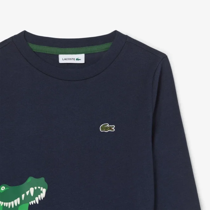 Bawełniany T-shirt z długim rękawem dla chłopców