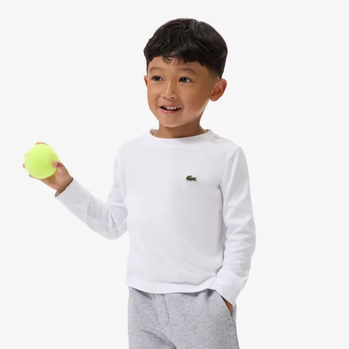 Bawełniany T-shirt z długim rękawem dla dzieci