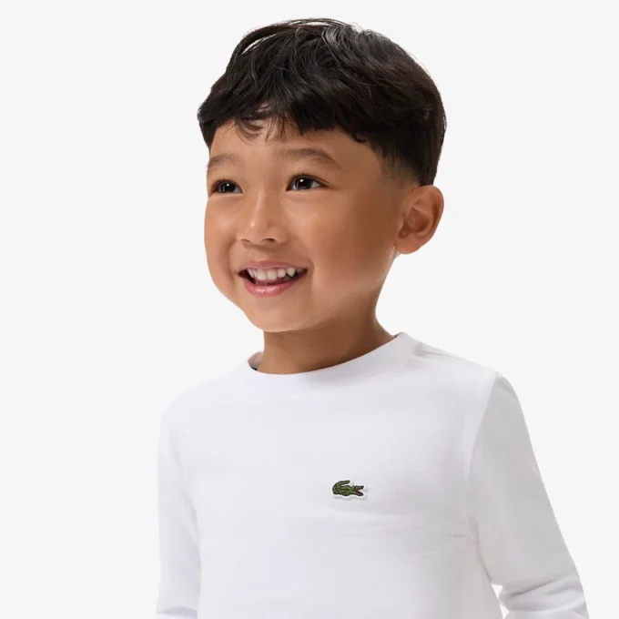 Bawełniany T-shirt z długim rękawem dla dzieci