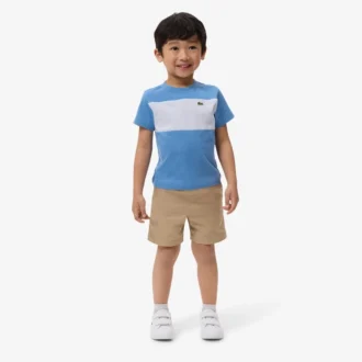 Bawełniany T-shirt z kolorowymi wstawkami
