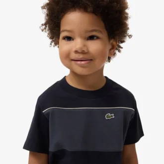 Bawełniany T-shirt z kolorowymi wstawkami