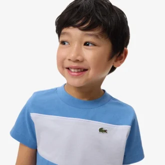 Bawełniany T-shirt z kolorowymi wstawkami