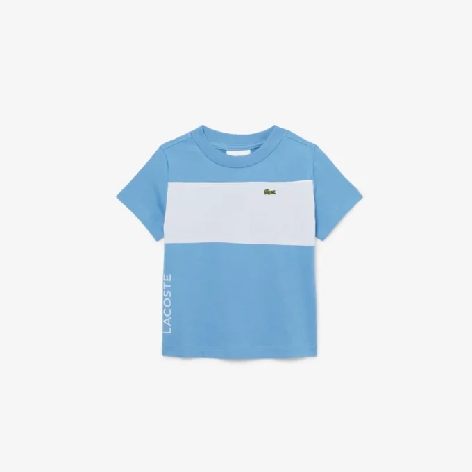 Bawełniany T-shirt z kolorowymi wstawkami Bawełniany T-shirt z kolorowymi wstawkami