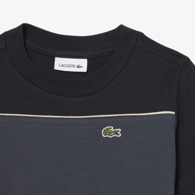 Bawełniany T-shirt z kolorowymi wstawkami