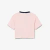 Bawełniany T-shirt z kontrastową naszywką