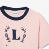 Bawełniany T-shirt z kontrastową naszywką