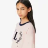 Bawełniany T-shirt z kontrastową naszywką