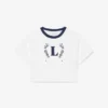 Bawełniany T-shirt z kontrastową naszywką