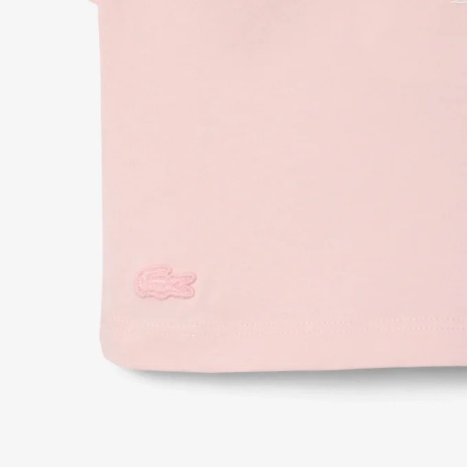 Bawełniany T-shirt z kontrastową naszywką