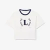 Bawełniany T-shirt z kontrastową naszywką