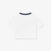 Bawełniany T-shirt z kontrastową naszywką