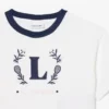 Bawełniany T-shirt z kontrastową naszywką