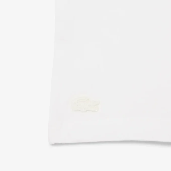 Bawełniany T-shirt z kontrastową naszywką