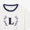 Bawełniany T-shirt z kontrastową naszywką