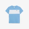 Bawełniany T-shirt z kontrastowymi wstawkami
