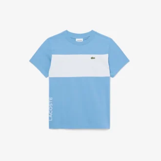 Bawełniany T-shirt z kontrastowymi wstawkami