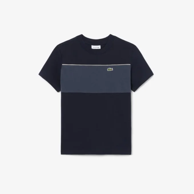 Bawełniany T-shirt z kontrastowymi wstawkami Bawełniany T-shirt z kontrastowymi wstawkami
