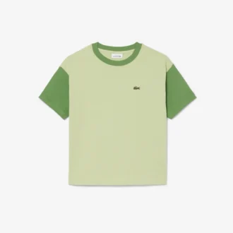 Bawełniany T-shirt z kontrastowymi wykończeniami