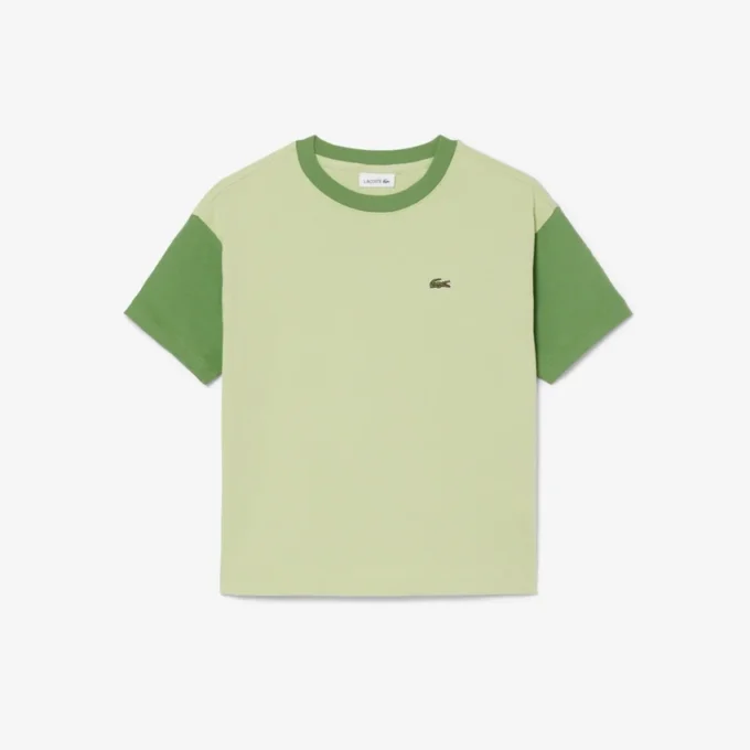 Bawełniany T-shirt z kontrastowymi wykończeniami