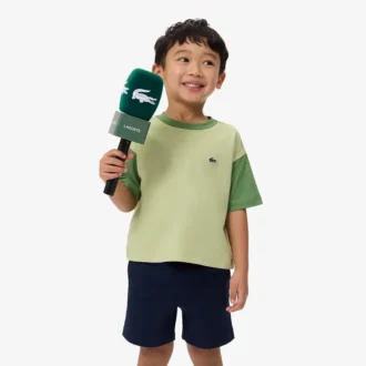 Bawełniany T-shirt z kontrastowymi wykończeniami