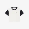 Bawełniany T-shirt z kontrastowymi wykończeniami