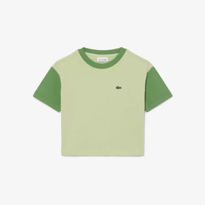 Bawełniany T-shirt z kontrastowymi wykończeniami