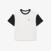 Bawełniany T-shirt z kontrastowymi wykończeniami