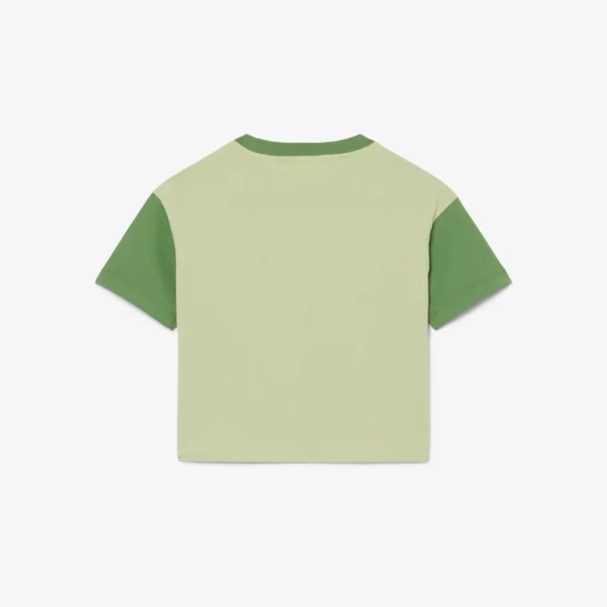 Bawełniany T-shirt z kontrastowymi wykończeniami