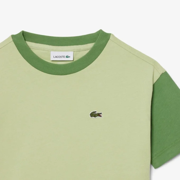 Bawełniany T-shirt z kontrastowymi wykończeniami