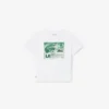 Bawełniany T-shirt z nadrukiem graficznym Bawełniany T-shirt z nadrukiem graficznym