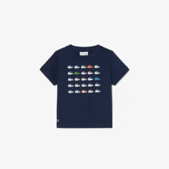 Bawełniany T-shirt z nadrukiem krokodyla