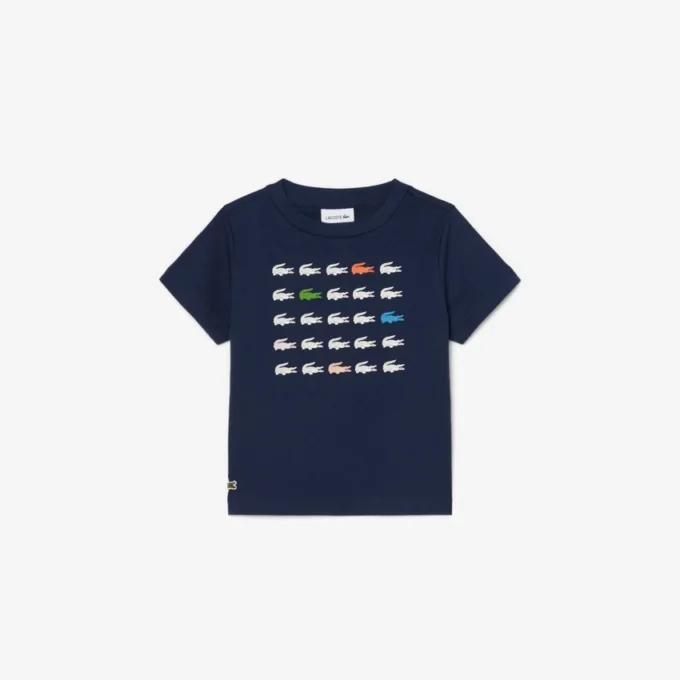 Bawełniany T-shirt z nadrukiem krokodyla Bawełniany T-shirt z nadrukiem krokodyla