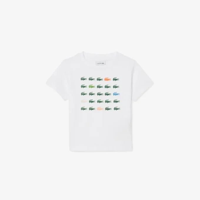 Bawełniany T-shirt z nadrukiem krokodyla Bawełniany T-shirt z nadrukiem krokodyla