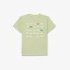 Bawełniany T-shirt z nadrukiem krokodyla