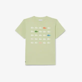 Bawełniany T-shirt z nadrukiem krokodyla