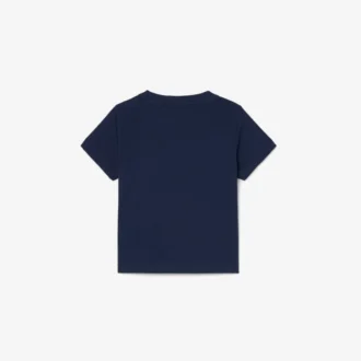 Bawełniany T-shirt z nadrukiem krokodyla