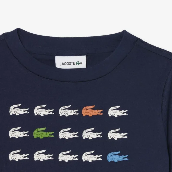 Bawełniany T-shirt z nadrukiem krokodyla Bawełniany T-shirt z nadrukiem krokodyla