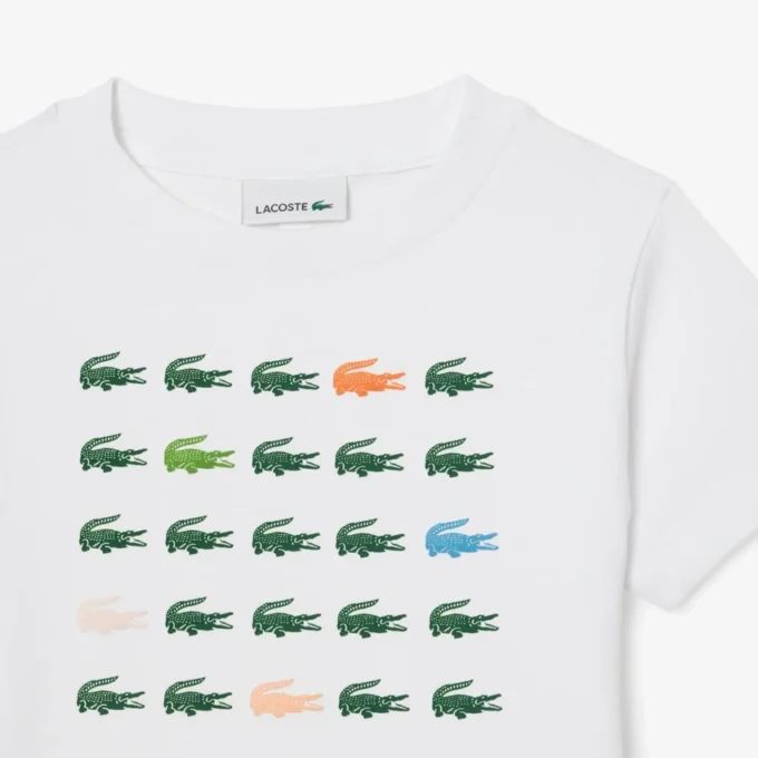 Bawełniany T-shirt z nadrukiem krokodyla Bawełniany T-shirt z nadrukiem krokodyla