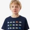 Bawełniany T-shirt z nadrukiem krokodyla