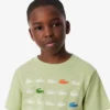 Bawełniany T-shirt z nadrukiem krokodyla