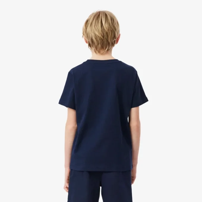 Bawełniany T-shirt z nadrukiem krokodyla