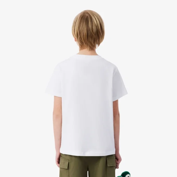 Bawełniany T-shirt z nadrukiem krokodyla