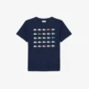 Bawełniany T-shirt z nadrukiem krokodyla