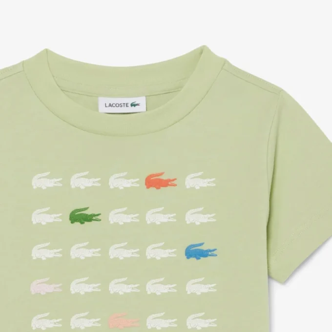 Bawełniany T-shirt z nadrukiem krokodyla