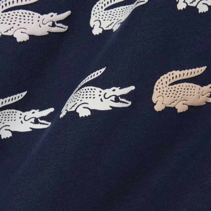 Bawełniany T-shirt z nadrukiem krokodyla